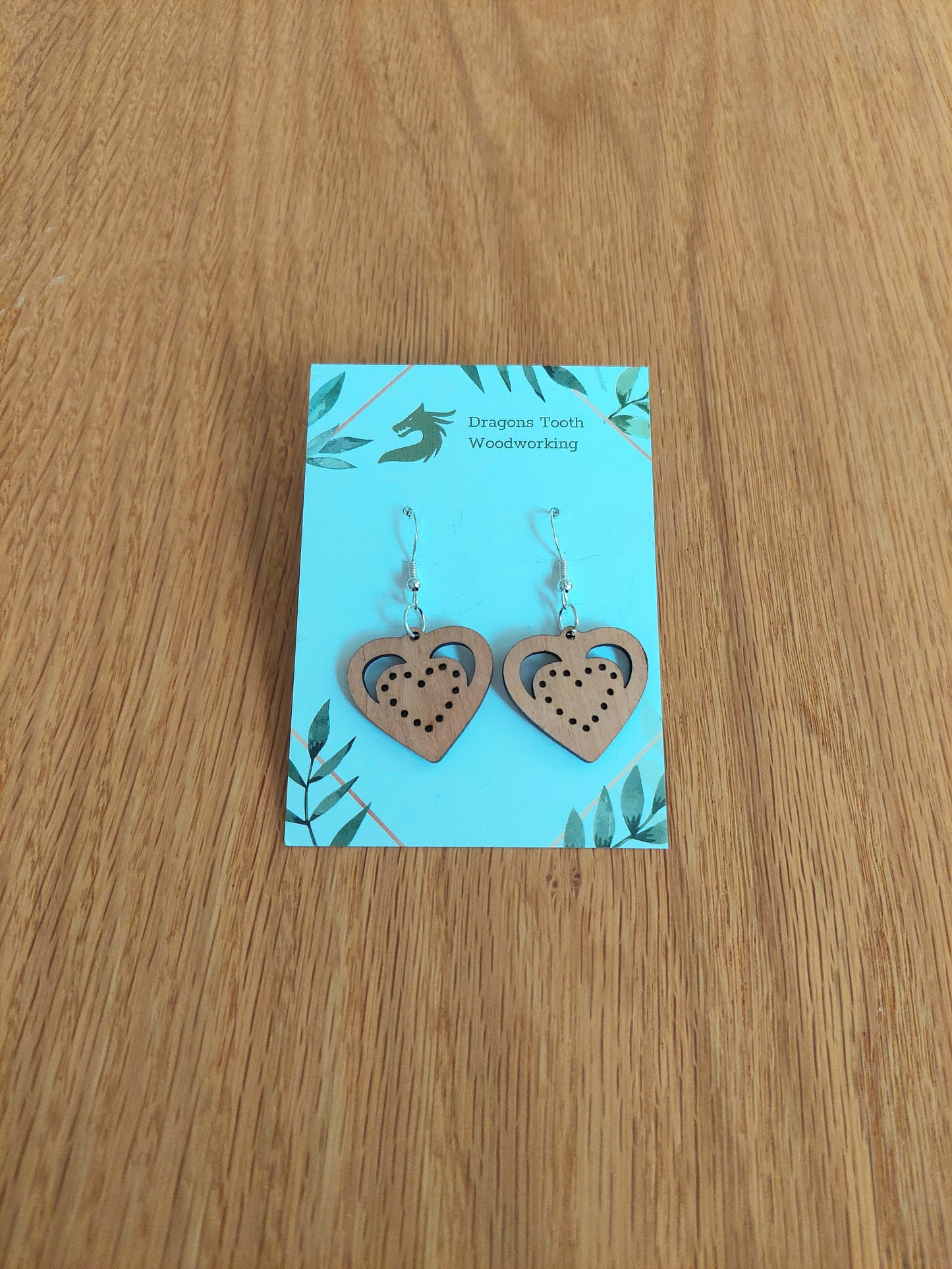 Corduroy Heart Earrings