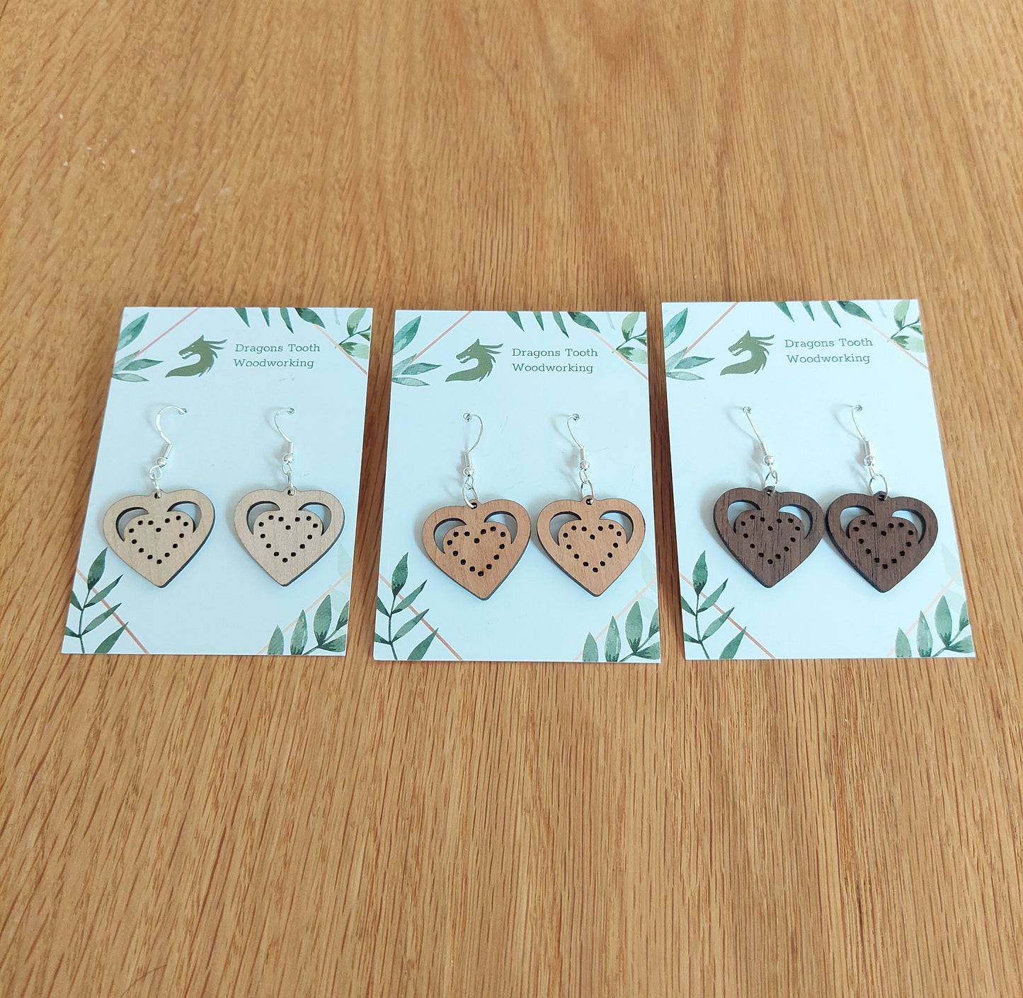 Corduroy Heart Earrings