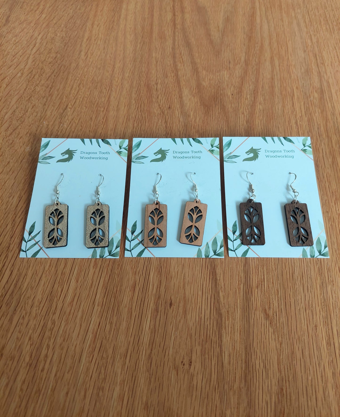 Tree of Life Rectangular Earrings