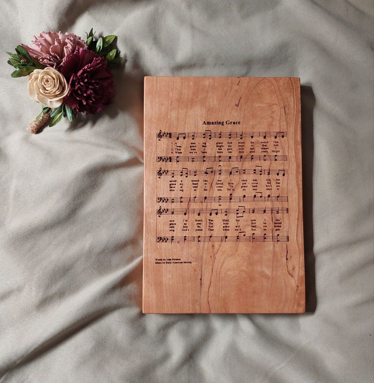 Engraved Hymn on Wood Plaque (Classics)