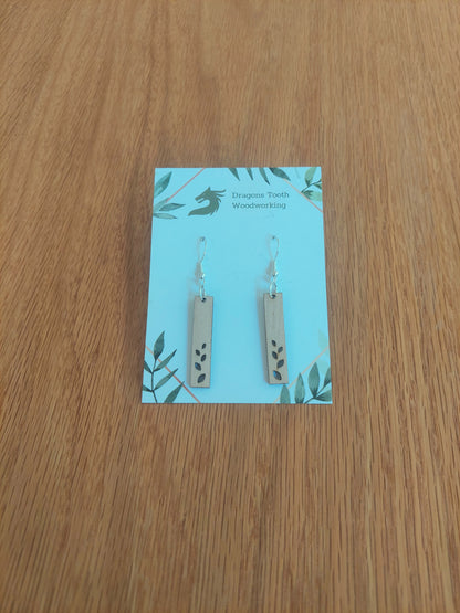 Leaf Rectangle Earrings