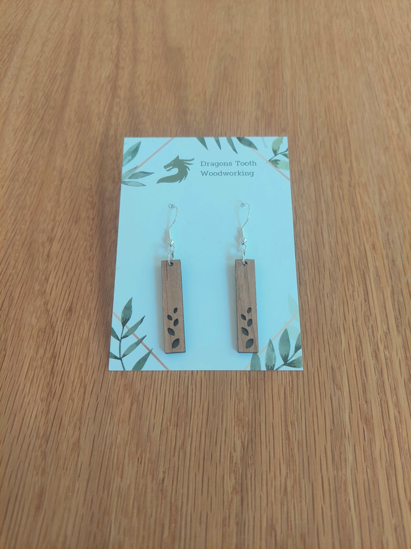 Leaf Rectangle Earrings