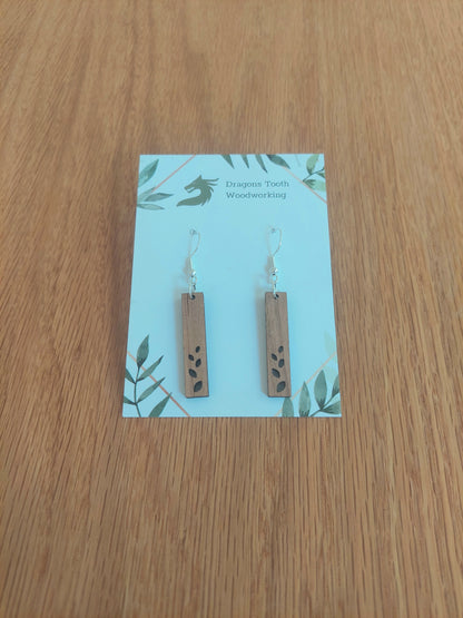 Leaf Rectangle Earrings