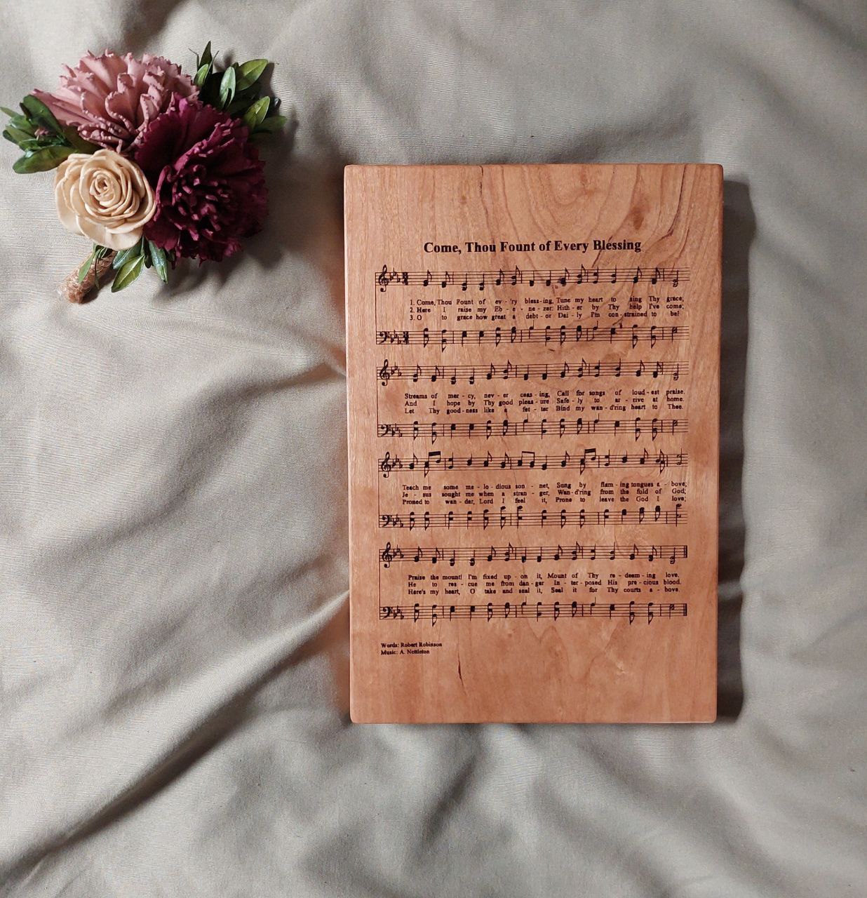Engraved Hymn on Wood Plaque (Classics)